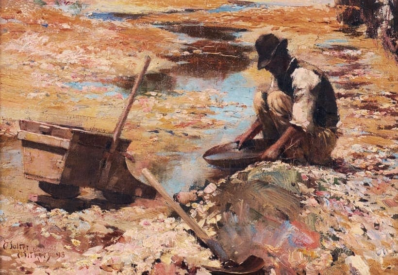 Walter Withers Panning for Gold 1893 crop